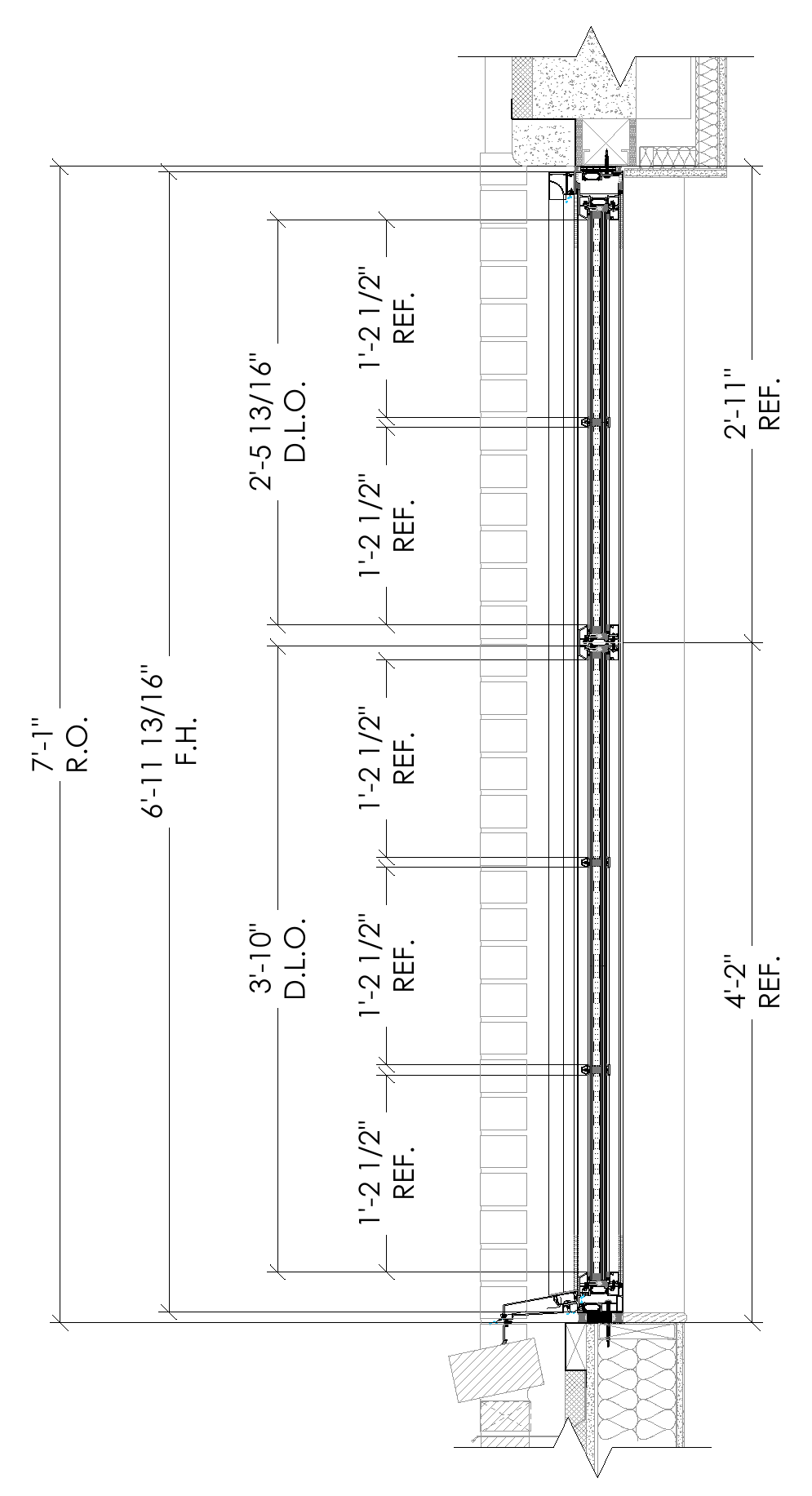 Mark 3 typical section with frame height and daylight openings