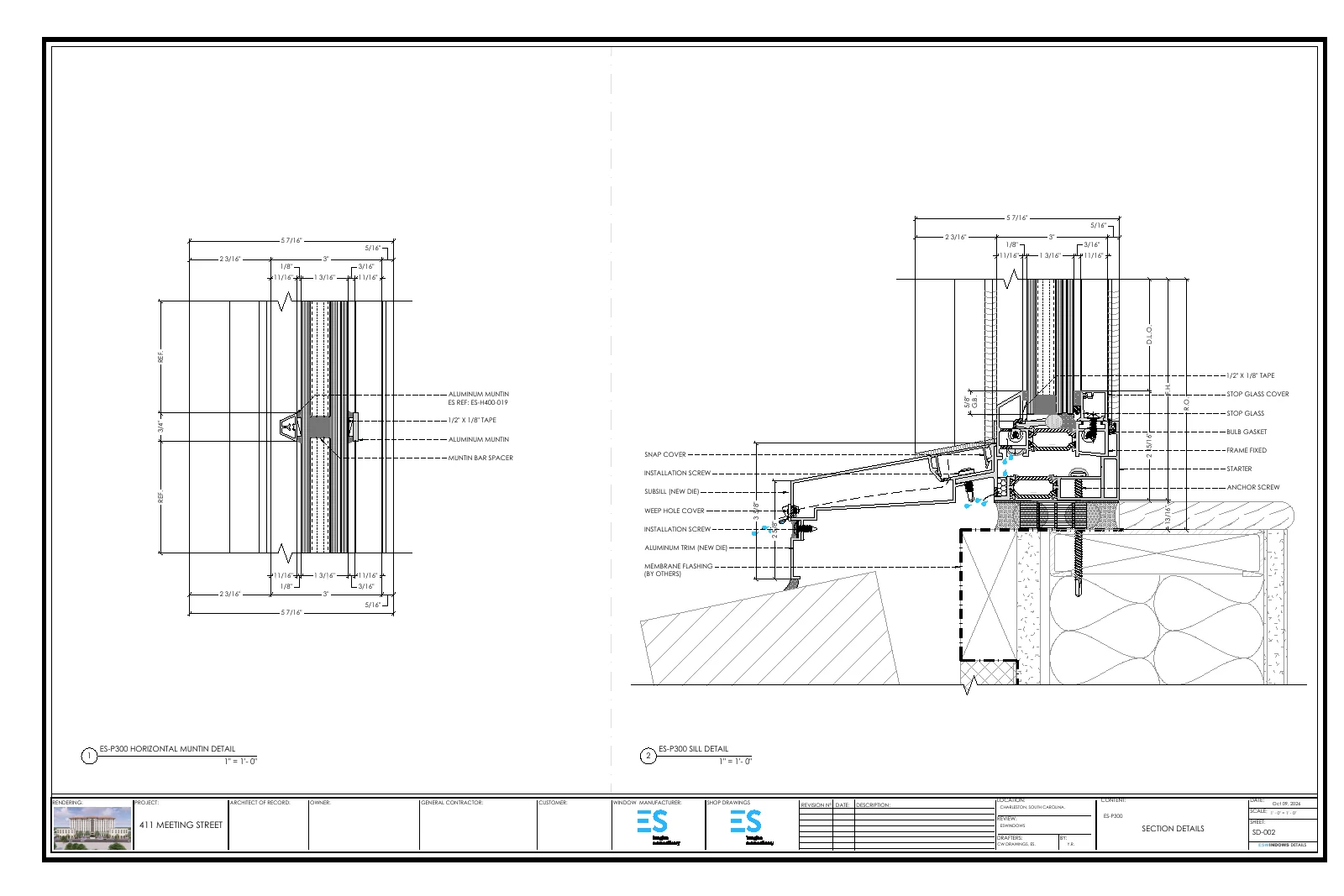 Sheet SD-002, Section details