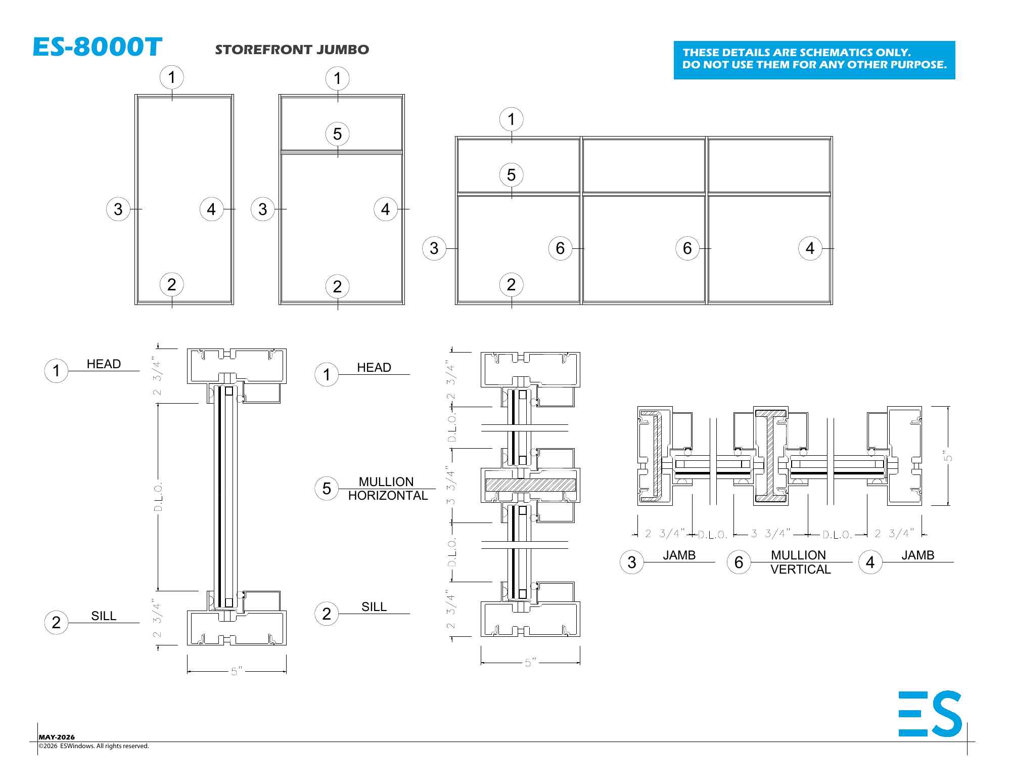 ES-8000T manufacturer schematic sheet 2: Jumbo configurations