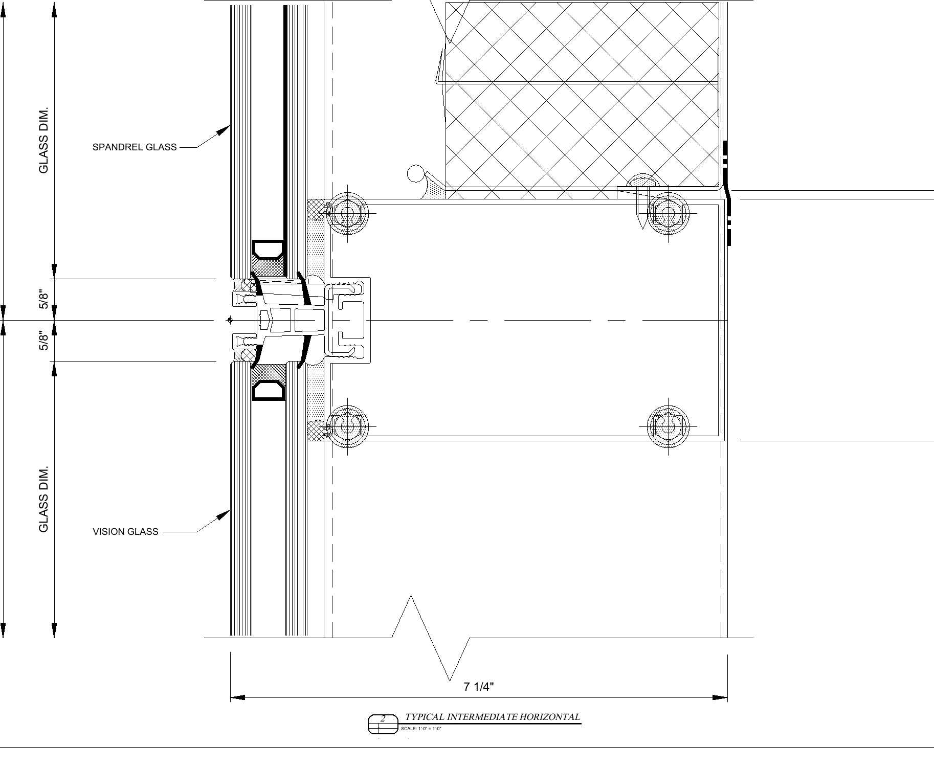 Spandrel-to-vision intermediate horizontal